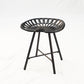 18" Black Metal Backless Chair By Homeroots | Bar Stools | Modishstore