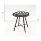 18" Black Metal Backless Chair By Homeroots | Bar Stools | Modishstore - 5