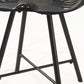18" Black Metal Backless Chair By Homeroots | Bar Stools | Modishstore - 3