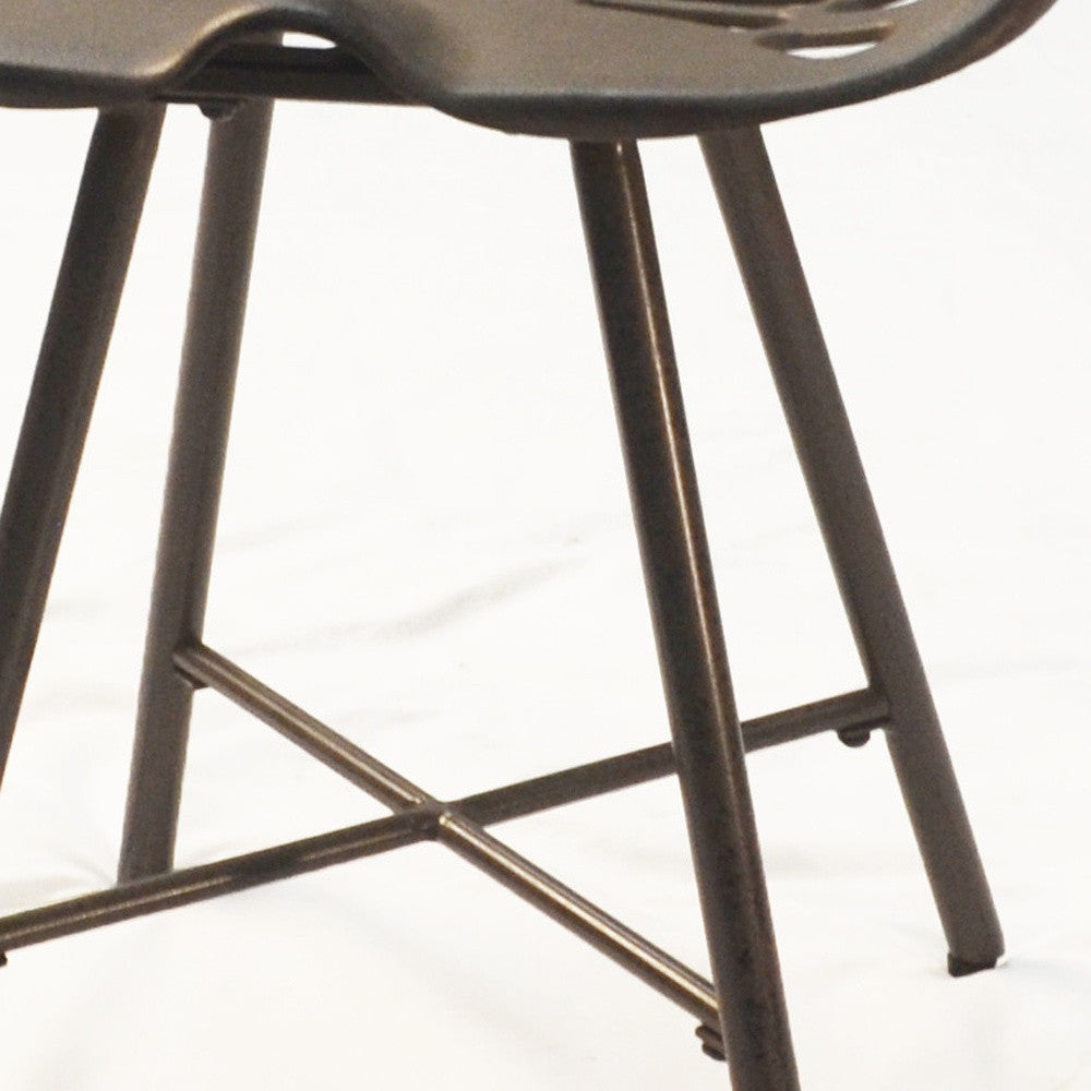 18" Copper Metal Backless Stool By Homeroots | Bar Stools | Modishstore - 3