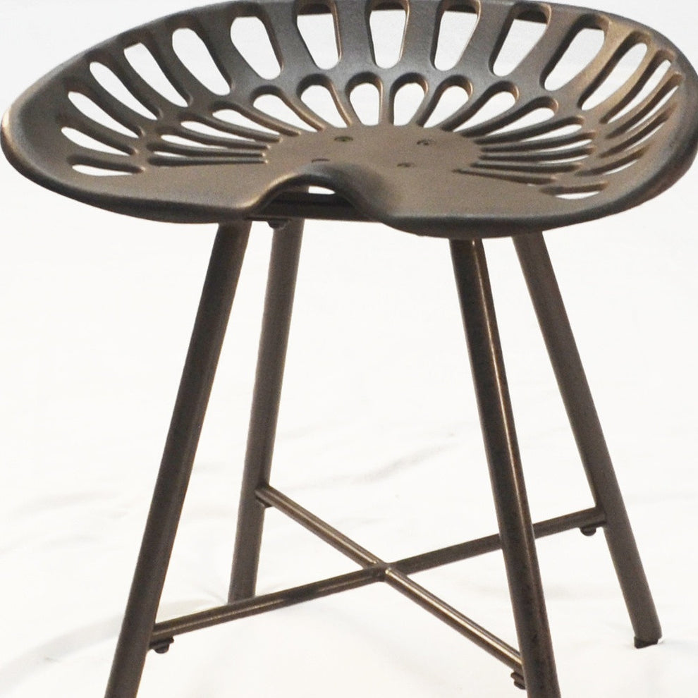 18" Copper Metal Backless Stool By Homeroots | Bar Stools | Modishstore - 4