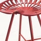 18" Red Metal Backless Stool By Homeroots | Bar Stools | Modishstore - 3