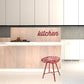 18" Red Metal Backless Stool By Homeroots | Bar Stools | Modishstore - 2
