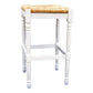 29" Natural And Antiqued White Backless Bar Height Chair With Footrest By Homeroots | Bar Stools | Modishstore