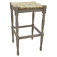 29" Natural And Gray Backless Bar Height Chair With Footrest By Homeroots | Bar Stools | Modishstore