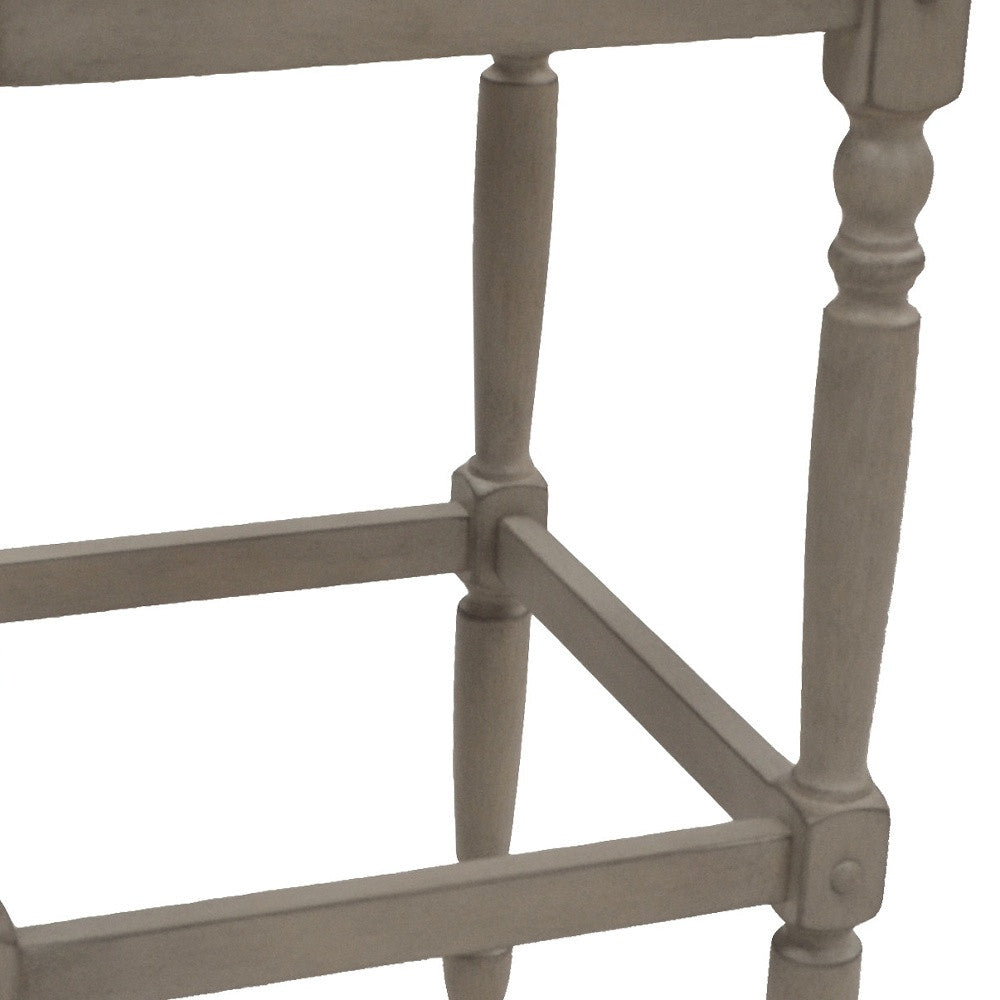 29" Natural And Gray Backless Bar Height Chair With Footrest By Homeroots | Bar Stools | Modishstore - 3