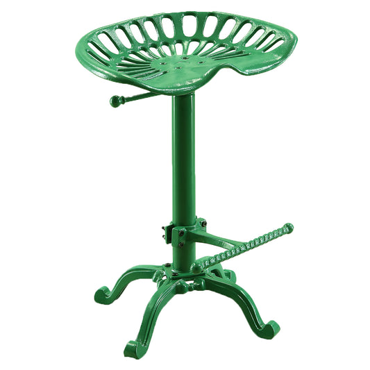 23" Green Backless Adjustable Height Bar Chair With Footrest By Homeroots | Bar Stools | Modishstore