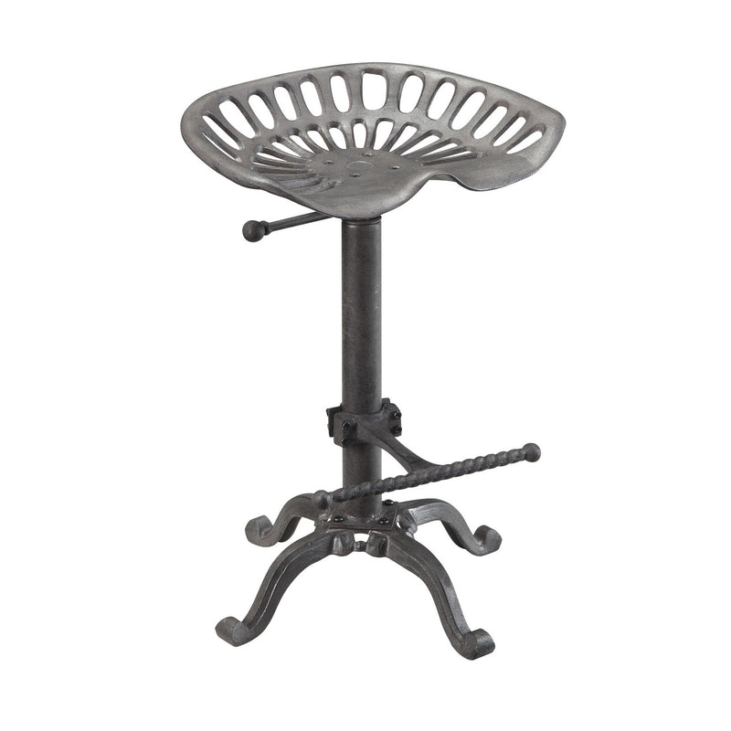 23" Gray Backless Adjustable Height Bar Chair With Footrest By Homeroots | Bar Stools | Modishstore