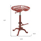 23" Red Backless Adjustable Height Bar Chair With Footrest By Homeroots | Bar Stools | Modishstore - 5