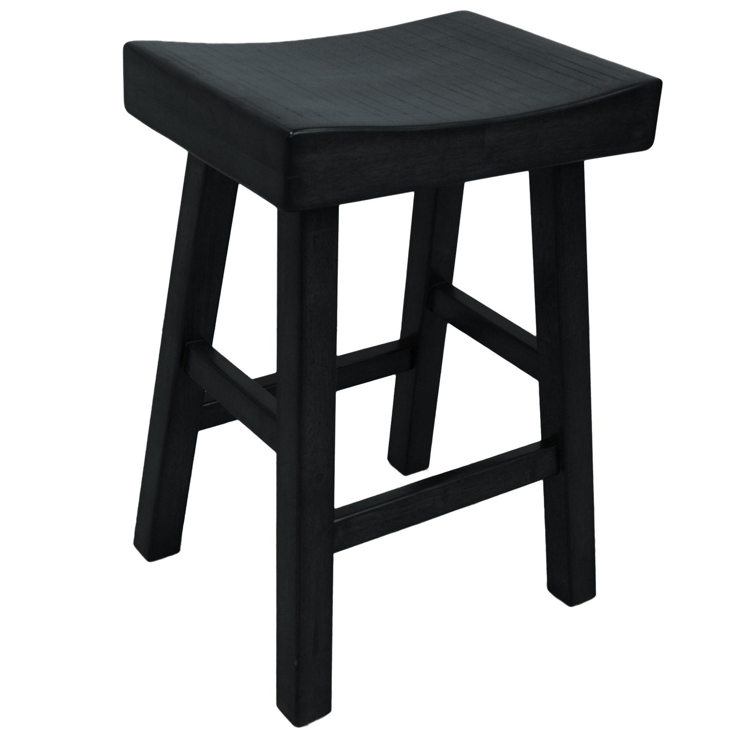 25" Black Backless Counter Height Bar Chair With Footrest By Homeroots | Bar Stools | Modishstore