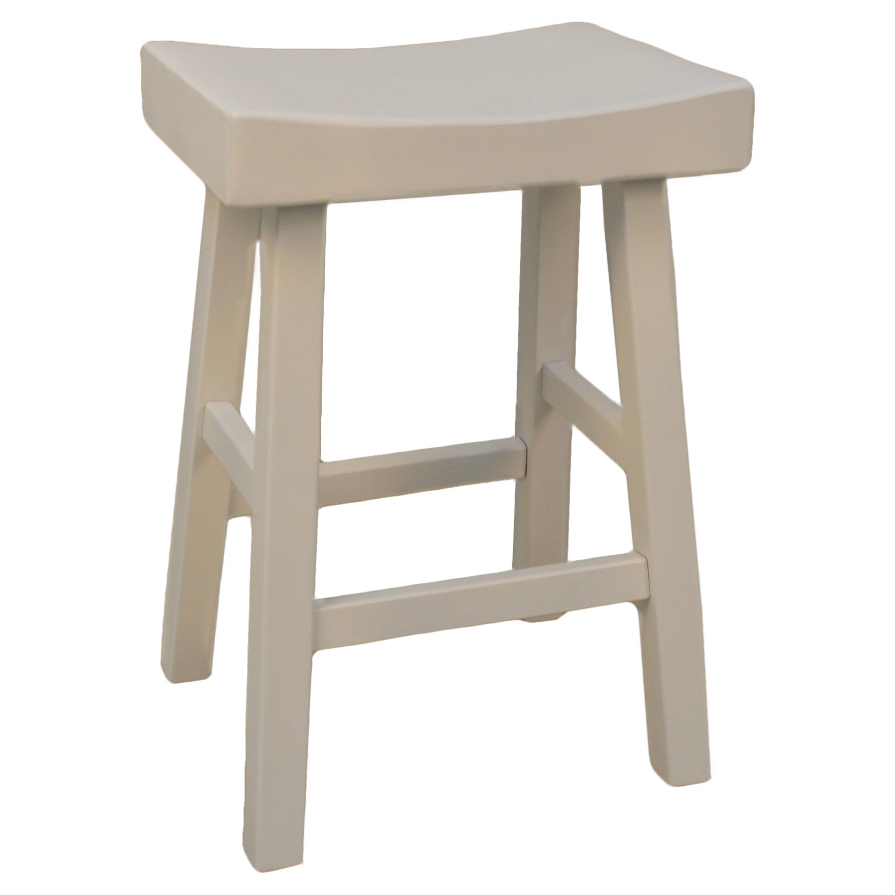 25" Antiqued White Backless Counter Height Bar Chair With Footrest By Homeroots | Bar Stools | Modishstore