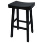 30" Black Backless Bar Height Chair With Footrest By Homeroots | Bar Stools | Modishstore