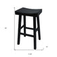 30" Black Backless Bar Height Chair With Footrest By Homeroots