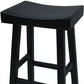 30" Black Backless Bar Height Chair With Footrest By Homeroots | Bar Stools | Modishstore - 4