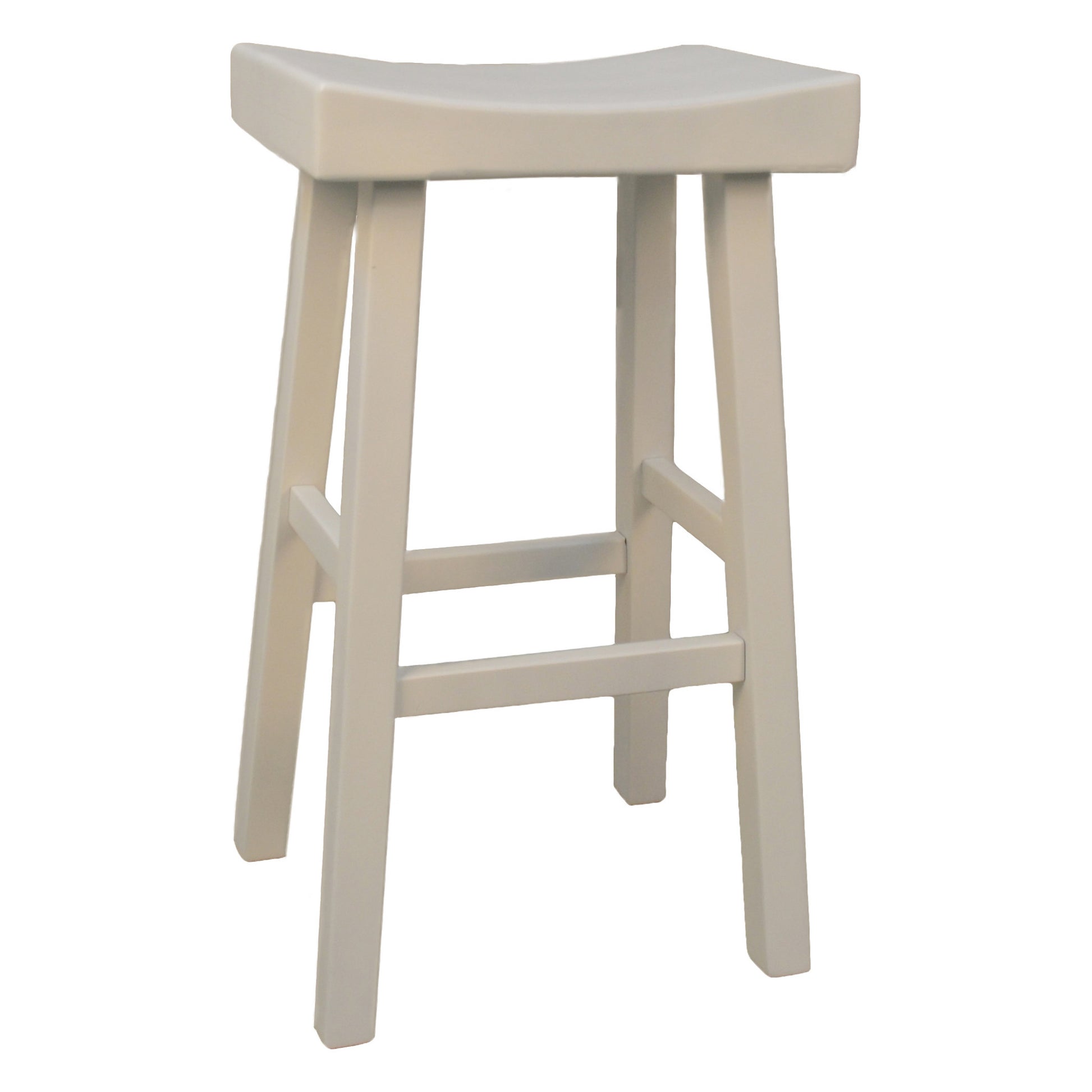 30" White Backless Bar Height Bar Chair With Footrest By Homeroots | Bar Stools | Modishstore