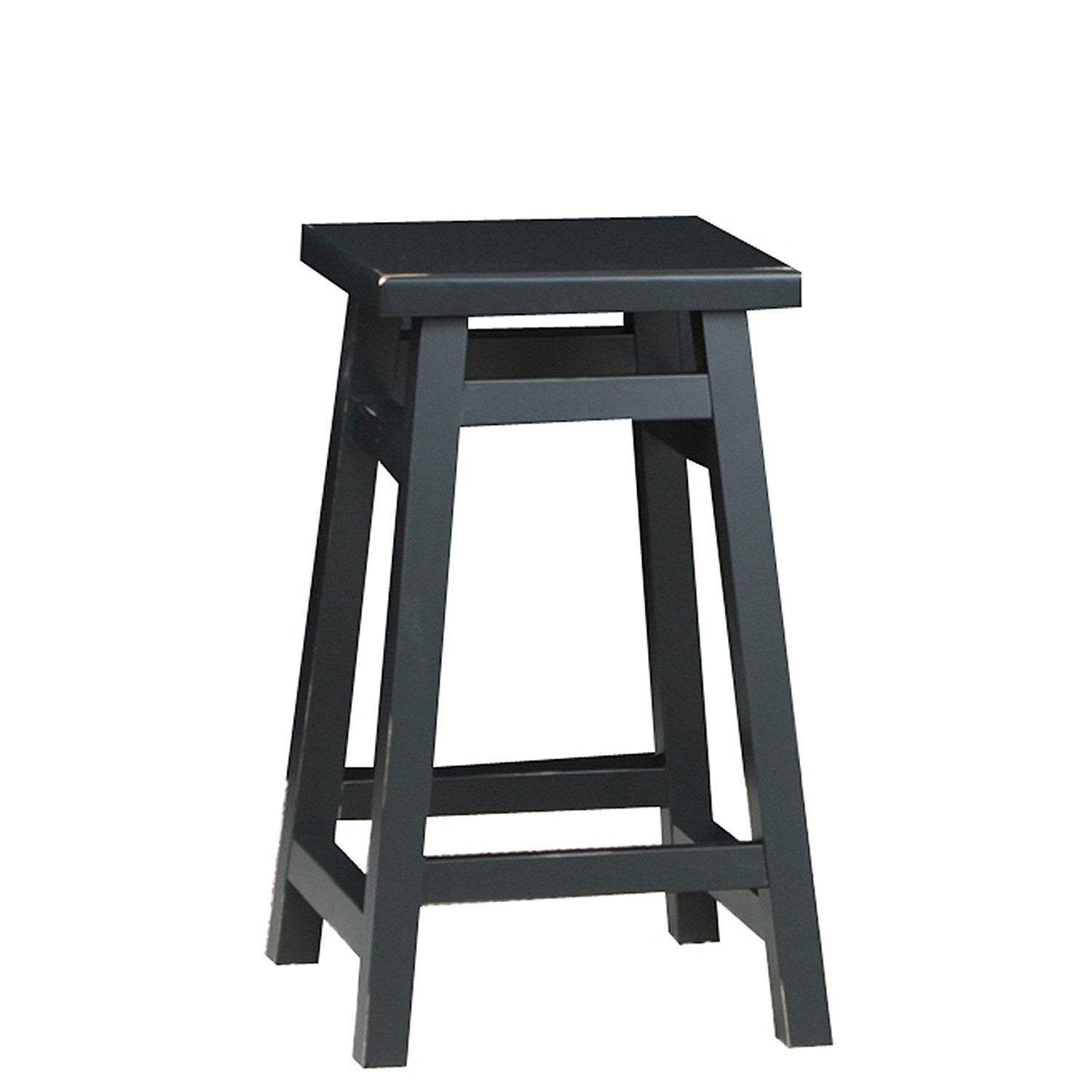 24" Black Backless Counter Height Bar Chair With Footrest By Homeroots | Bar Stools | Modishstore