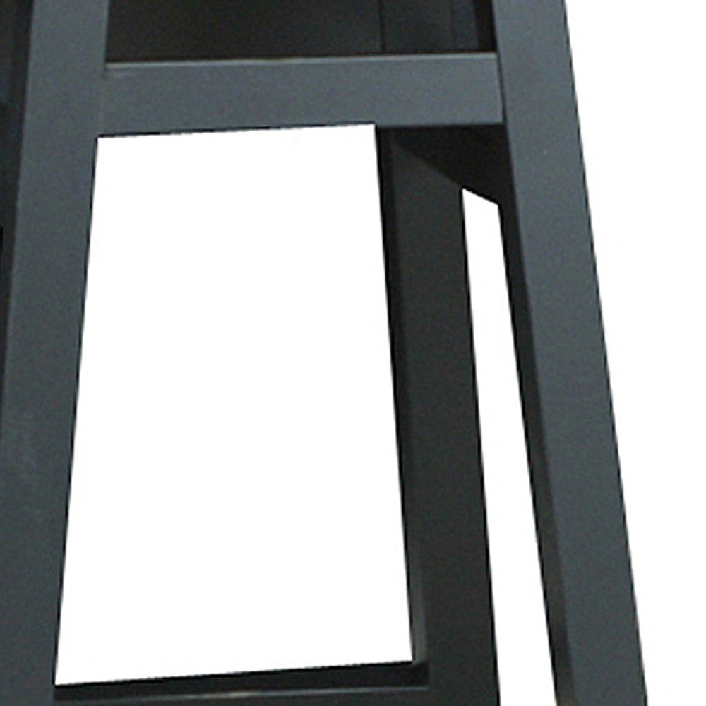 24" Black Backless Counter Height Bar Chair With Footrest By Homeroots | Bar Stools | Modishstore - 3