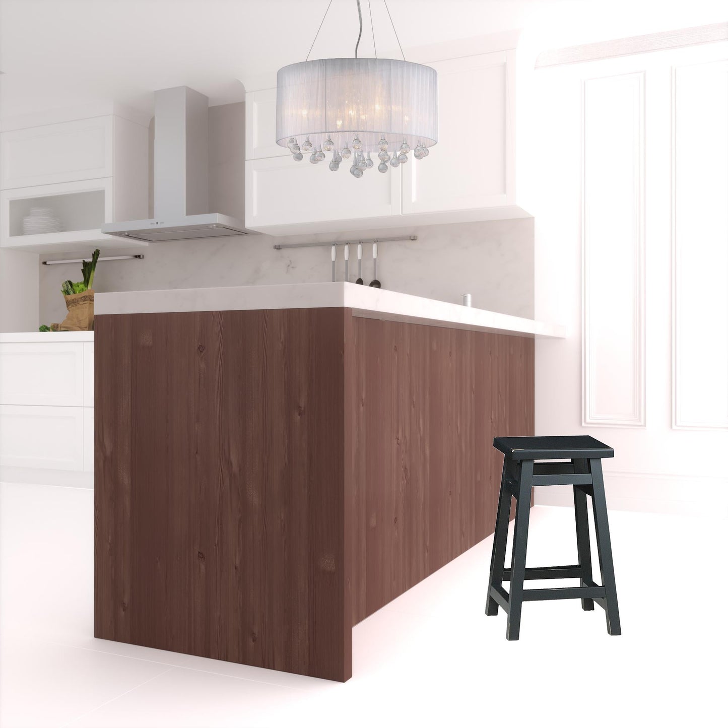 24" Black Backless Counter Height Bar Chair With Footrest By Homeroots | Bar Stools | Modishstore - 2