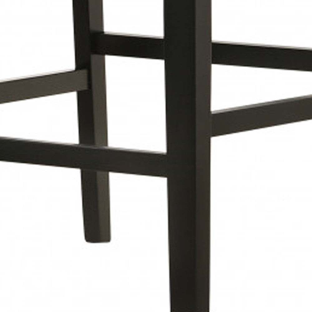 Set Of Two 42" Fawn And Espresso Iron Bar Chairs With Footrest By Homeroots | Bar Stools | Modishstore - 5