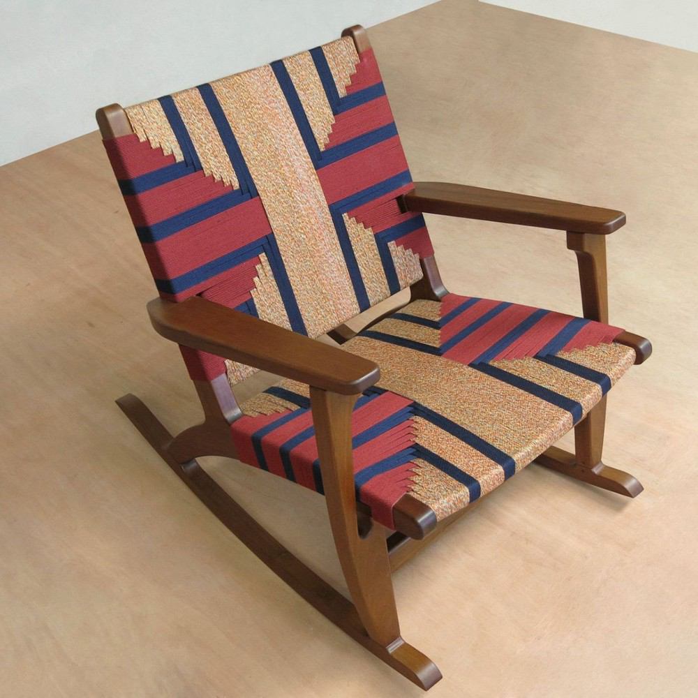 Masaya Handwoven Rocking Chair Momotombo Pattern And Rosita