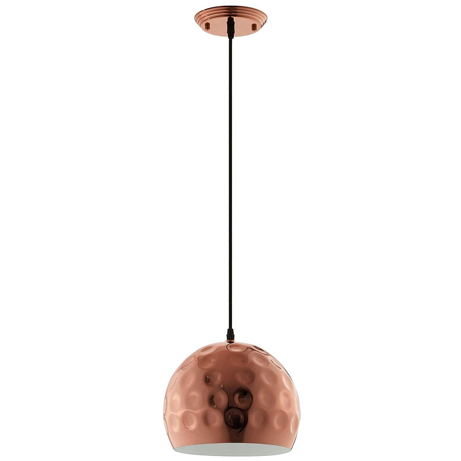 Modway Dimple 10" Half-Sphere Rose Gold Pendant Light | Pendant Lamps | Modishstore-5