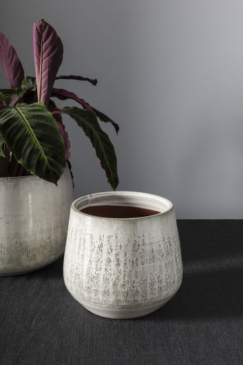 Anders White Terracotta Pot By Accent Decor- 2 sizes | Planters, Troughs & Cachepots | Modishstore - 4