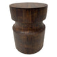 16" Brown Solid Wood Drum End Table By Homeroots | End Tables | Modishstore