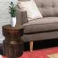 16" Brown Solid Wood Drum End Table By Homeroots | End Tables | Modishstore - 6