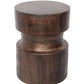16" Brown Solid Wood Drum End Table By Homeroots | End Tables | Modishstore - 4