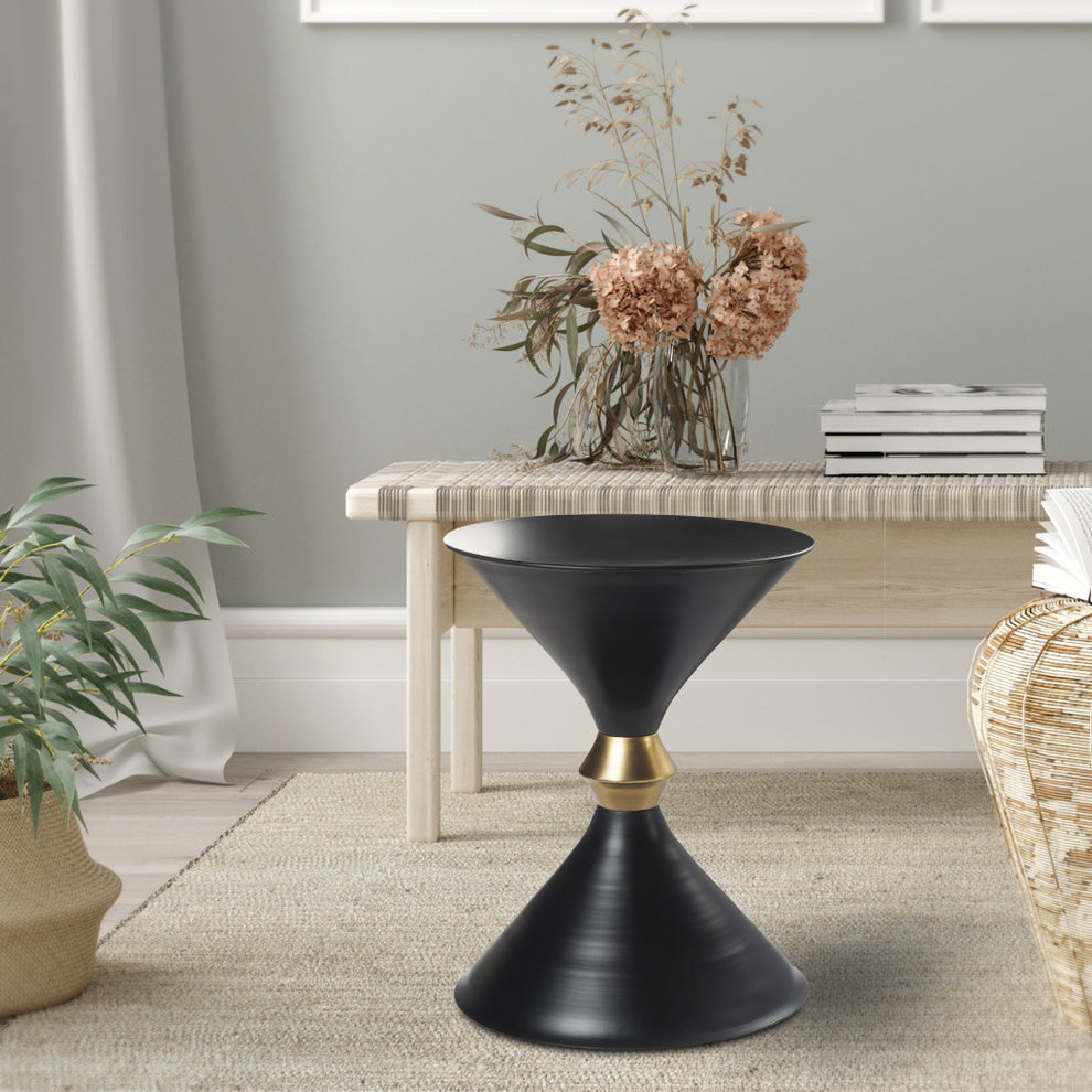 18" Black Iron Free Form End Table By Homeroots | End Tables | Modishstore - 7