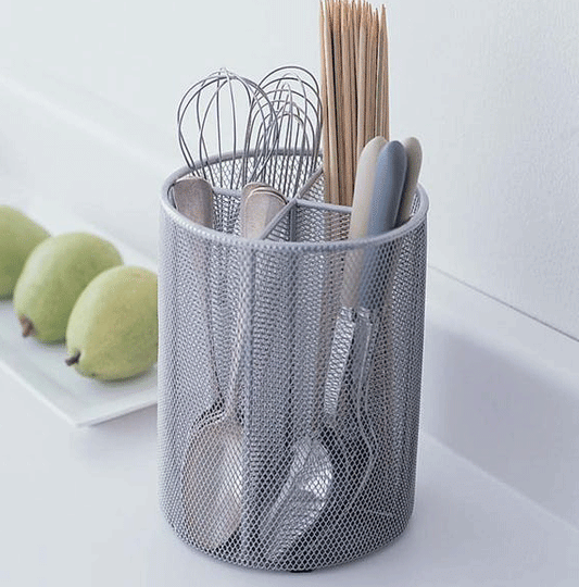 Quartet Cup-Mesh-Silver (Set of 6) by Texture Designideas | Kitchen Accessories | Modishstore