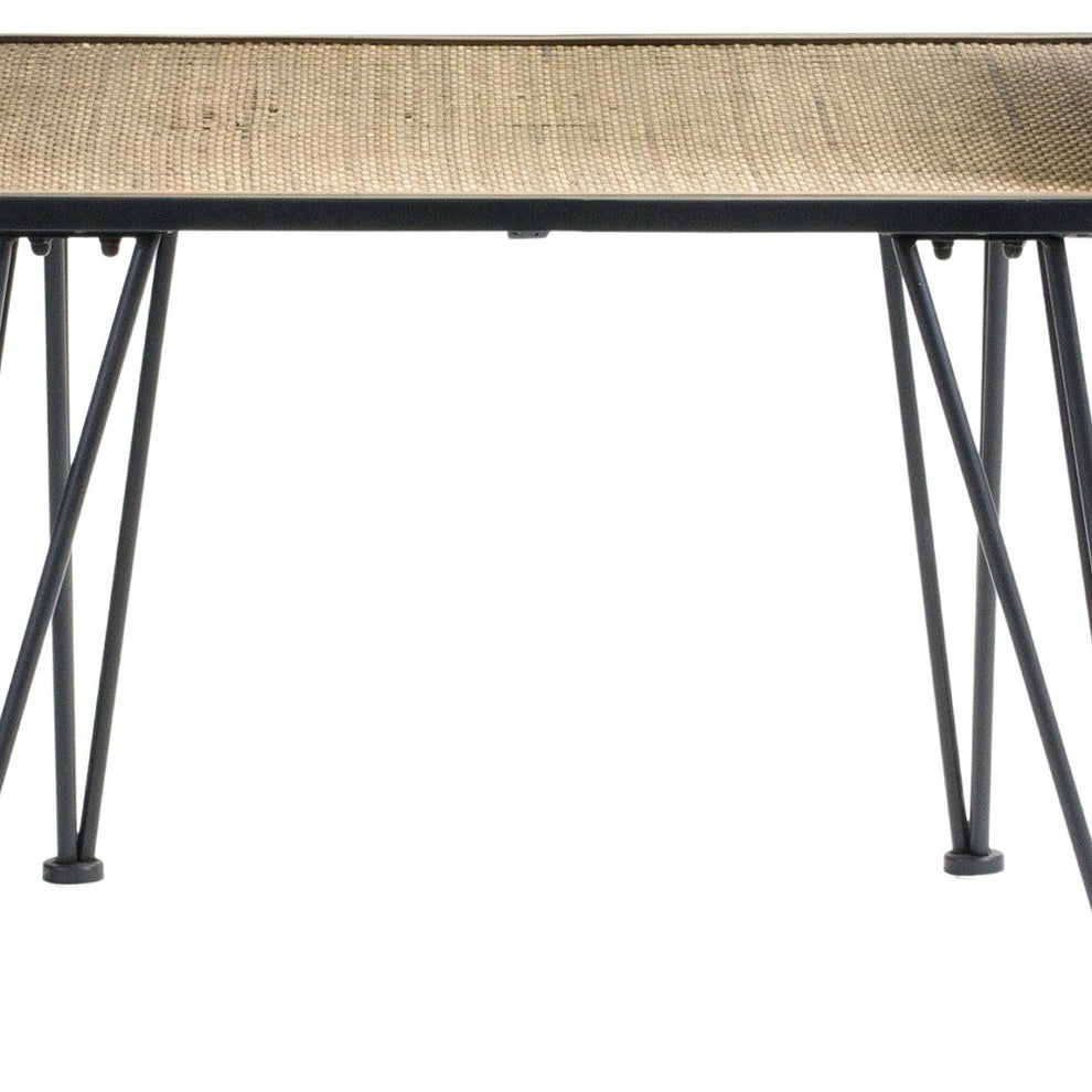 21" Black Metal and Glass End Table With Shelf By Homeroots | End Tables | Modishstore - 3