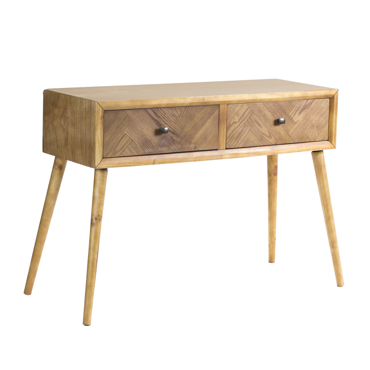 47" Brown End Table With Two Drawers By Homeroots | End Tables | Modishstore