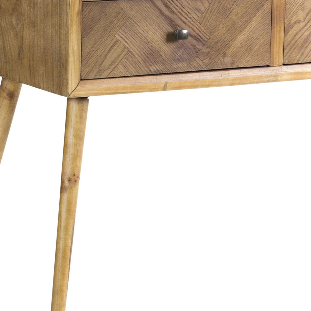 47" Brown End Table With Two Drawers By Homeroots | End Tables | Modishstore - 3