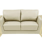 72" Beige And Gold Genuine Leather Love Seat By Homeroots | Loveseats | Modishstore
