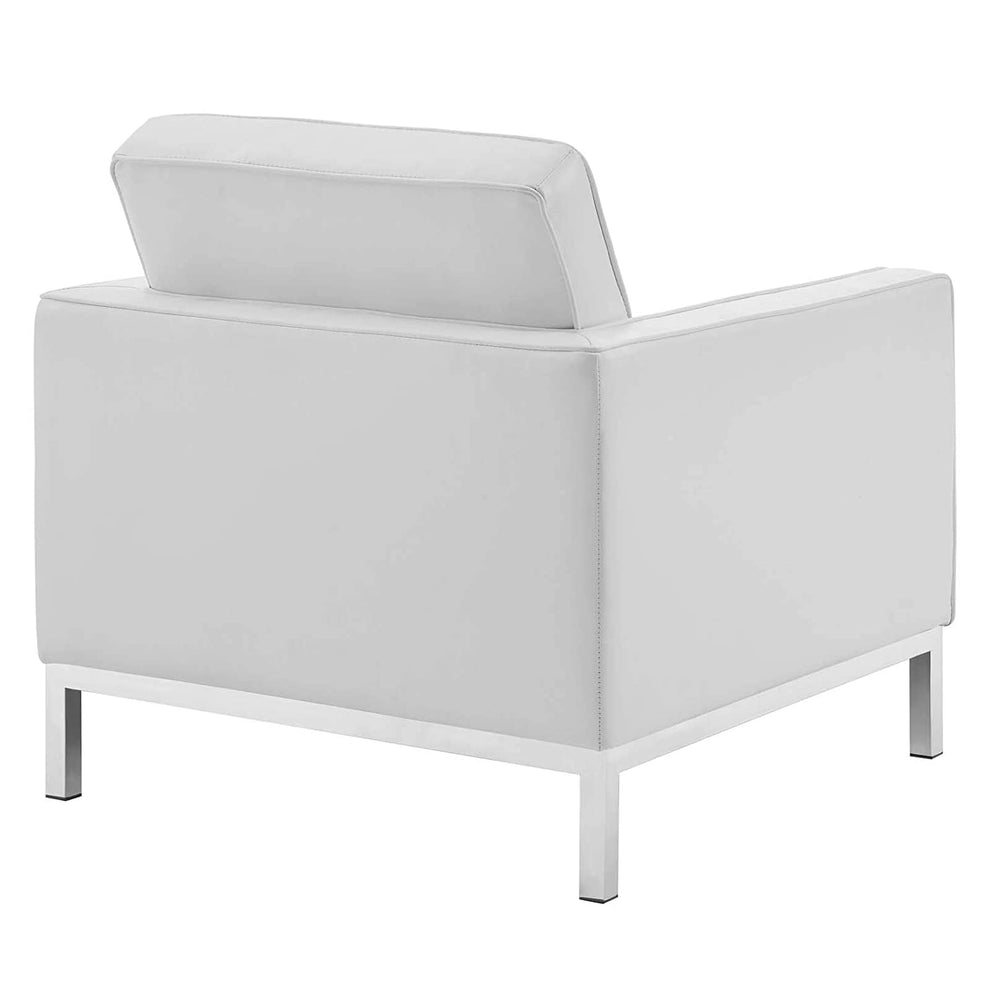 Modway Loft Tufted Upholstered Faux Leather Armchair - EEI-3391 | Armchairs | Modishstore - 4
