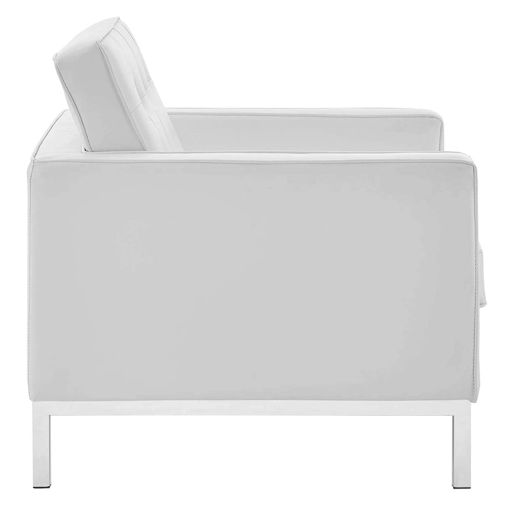 Modway Loft Tufted Upholstered Faux Leather Armchair - EEI-3391 | Armchairs | Modishstore - 5