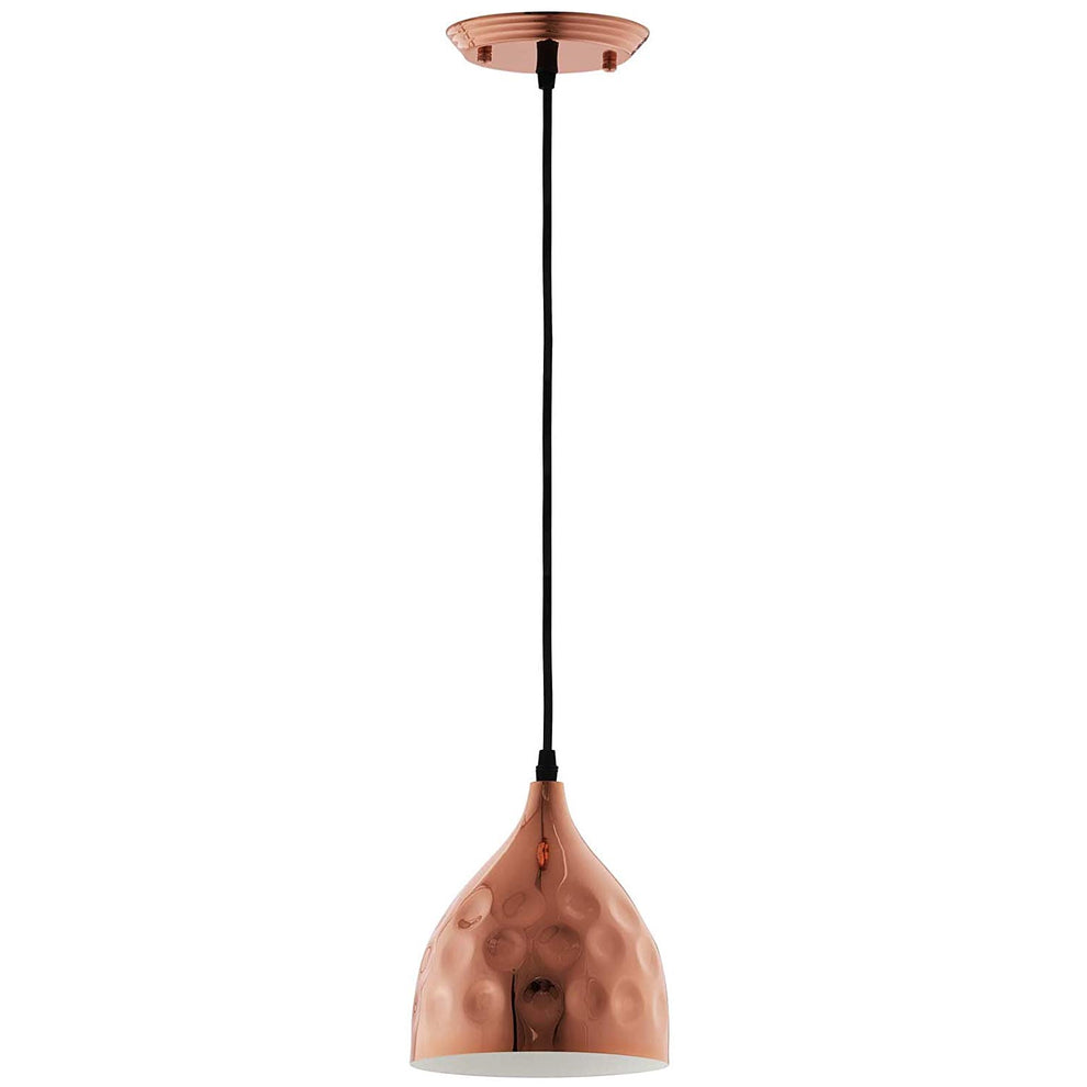 Dimple 6.5" Bell-Shaped Rose Gold Pendant Light By Modway - EEI-2903 | Pendant Lamps | Modishstore - 2