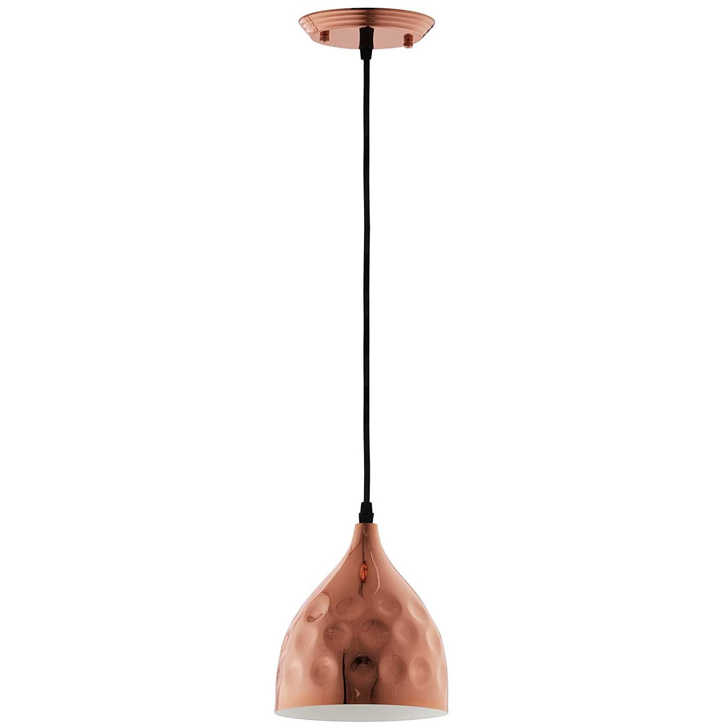 Modway Dimple 11" Bell-Shaped Rose Gold Pendant Light | Pendant Lamps | Modishstore-3