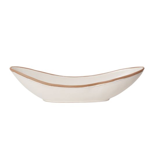 Kelyfos White Flower Bowl/ Serving Bowl by Accent Decor | Decorative Bowls | Modishstore - 5
