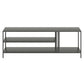 48" Gray Steel Rectangular Coffee Table With Two Shelves By Homeroots | Coffee Tables | Modishstore - 2