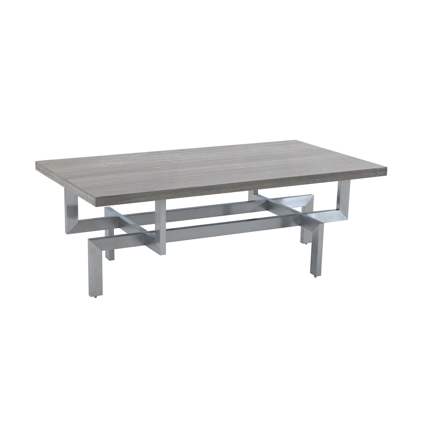 51" Grey And Silver Rectangular Coffee Table By Homeroots | Coffee Tables | Modishstore