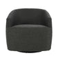 29" Gray Polyester Swivel Side Chair By Homeroots | Armchairs | Modishstore - 3