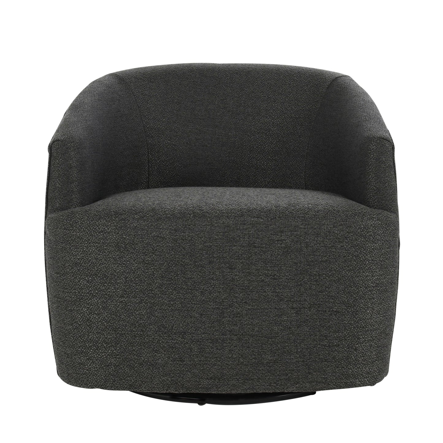 29" Gray Polyester Swivel Side Chair By Homeroots | Armchairs | Modishstore - 3