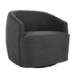 29" Gray Polyester Swivel Side Chair By Homeroots | Armchairs | Modishstore