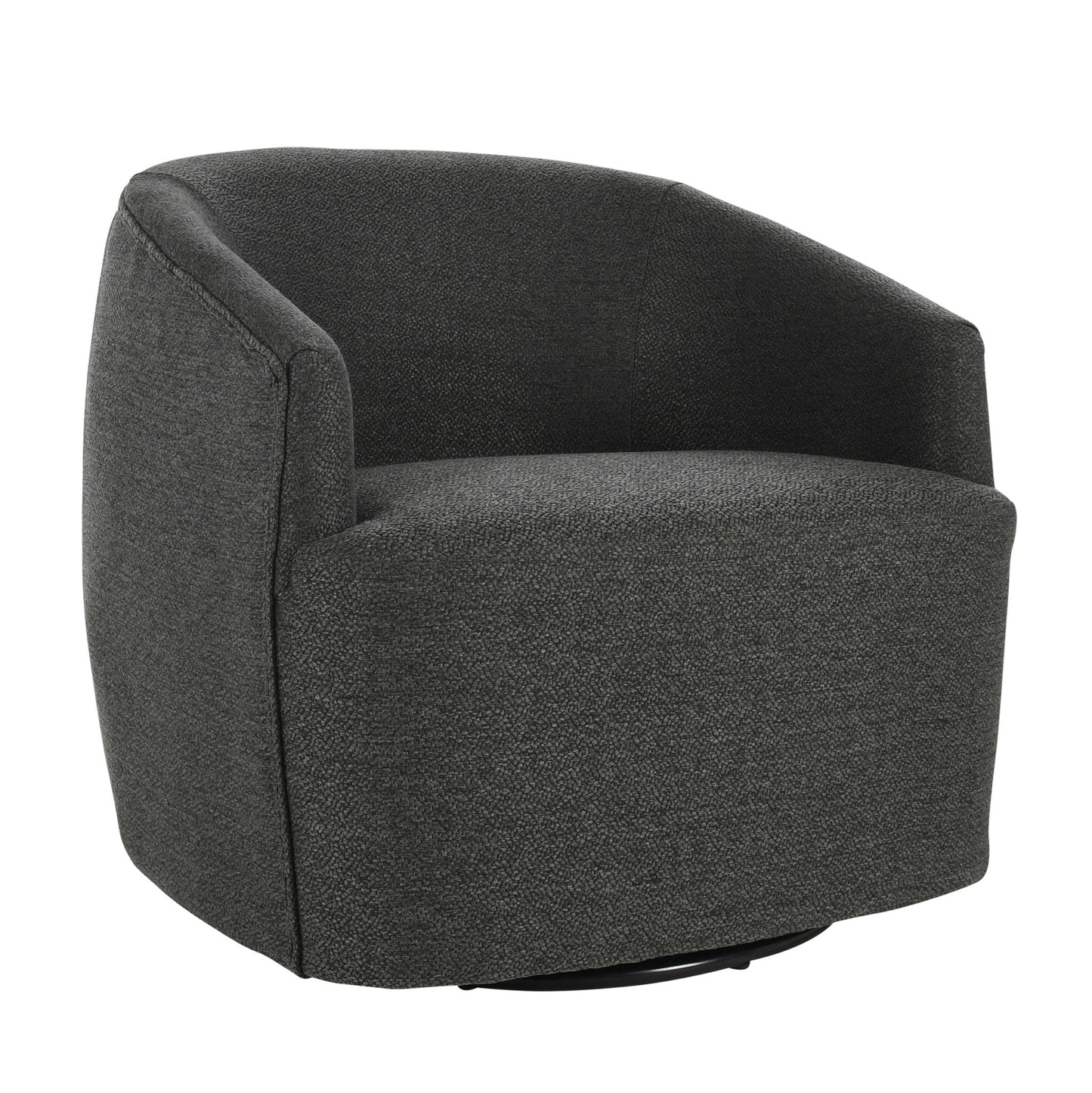 29" Gray Polyester Swivel Side Chair By Homeroots | Armchairs | Modishstore