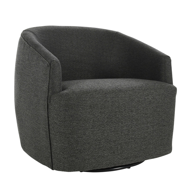 29" Gray Polyester Swivel Side Chair By Homeroots | Armchairs | Modishstore