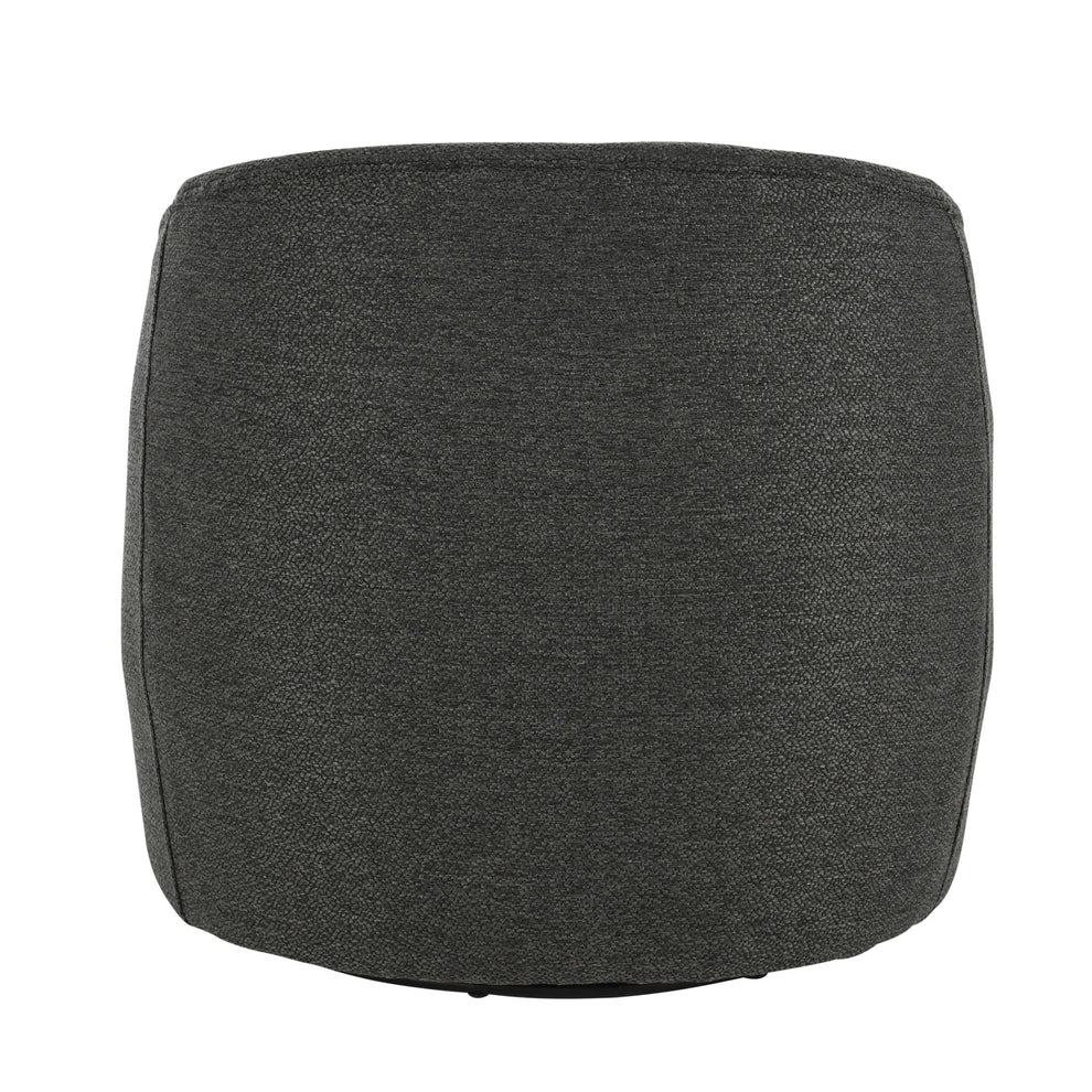 29" Gray Polyester Swivel Side Chair By Homeroots | Armchairs | Modishstore - 4