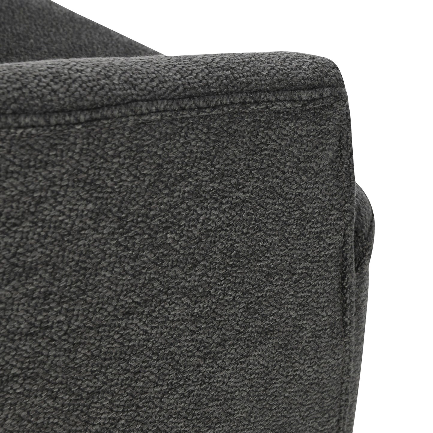 29" Gray Polyester Swivel Side Chair By Homeroots | Armchairs | Modishstore - 5