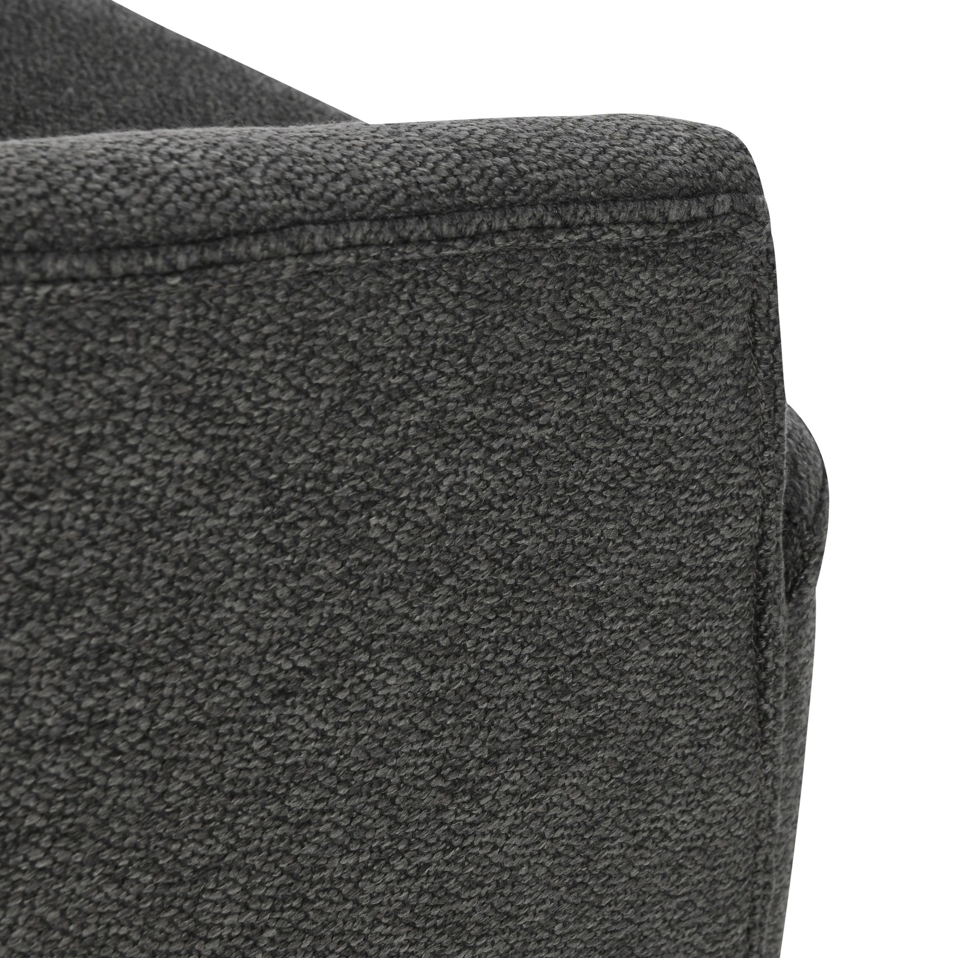 29" Gray Polyester Swivel Side Chair By Homeroots | Armchairs | Modishstore - 5